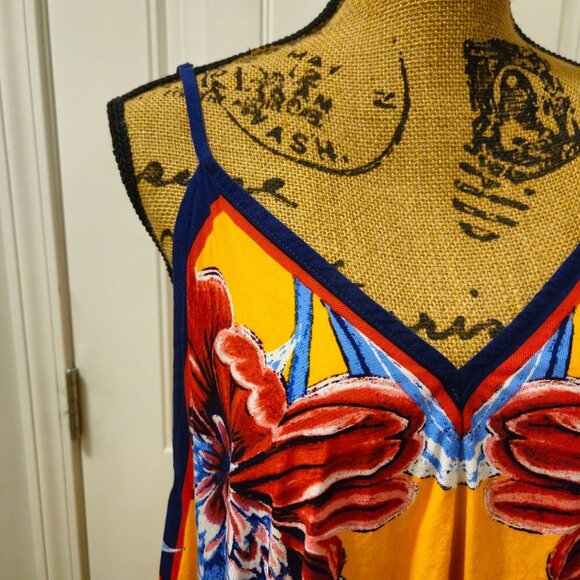 Flying Tomato Handkerchief Floral Print Above The Knee Mini Dress Boho Size L - Picture 5 of 10